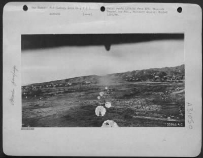 Consolidated > Bombing of Lahug, Cebu Island by low flying North American B-25's & Douglas A-20's of the Fifth Air Force prior to General MacArthur's landing on Luzon on 9 Jan 45.