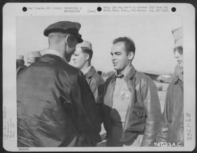 Consolidated > Lt. Richard J. Wordle, Philadelphia, Pa., Of The 436Th Bomb Squadron, 7Th Bomb Group Is Congratulated After Receiving The Silver Star During A Ceremony At An Air Base In Panagarh, India.  December 1943.