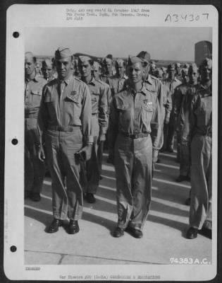 Thumbnail for Consolidated > Group Of Air Force Officer And Enlisted Men Shown Shortly After Receiving Awards During A Ceremony At Karachi Air Base, India.  August 1942.