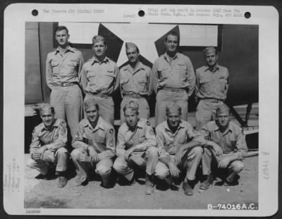 Thumbnail for Consolidated > Lt. Joy And Crew Of The 436Th Bomb Squadron, 7Th Bomb Group Pose Beside Their Plane At An Air Base Somewhere In India.