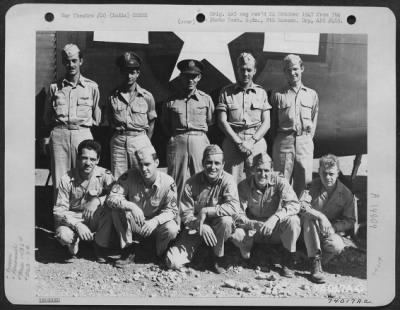 Thumbnail for Consolidated > Lt. Hutchinson And Crew Of The 436Th Bomb Squadron, 7Th Bomb Group Pose Beside Their Plane At An Air Base Somewhere In India.