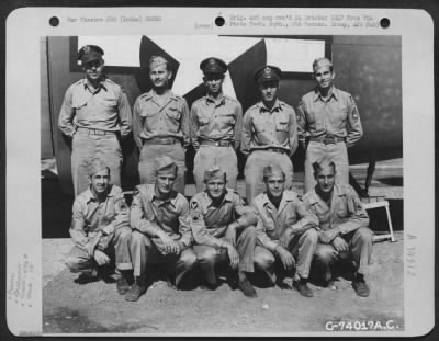 Thumbnail for Consolidated > Lt. Thornburg And Crew Of The 436Th Bomb Squadron, 7Th Bomb Group Pose Beside Their Plane At An Air Base Somewhere In India.