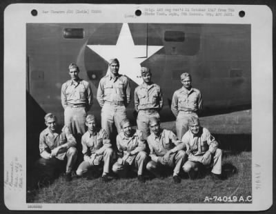 Consolidated > Lt. Berkeley And Crew Of The 436Th Bomb Squadron, 7Th Bomb Group Pose Beside Their Plane At An Air Base In Gaya, India.  February 1943.