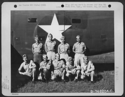 Thumbnail for Consolidated > Lt. Morse And Crew Of The 436Th Bomb Squadron, 7Th Bomb Group Pose Beside Their Plane At An Air Base In Gaya, India.  February 1943.