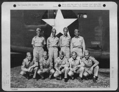 Thumbnail for Consolidated > Capt. Pirruccello And Crew Of The 436Th Bomb Squadron, 7Th Bomb Group Pose Beside Their Plane At An Air Base In Gaya, India.  February 1943.