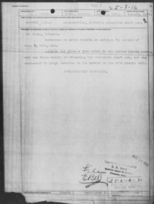 Thumbnail for Bureau Section Files, 1909-21 > Selective Draft Act (#25-8-16-2)