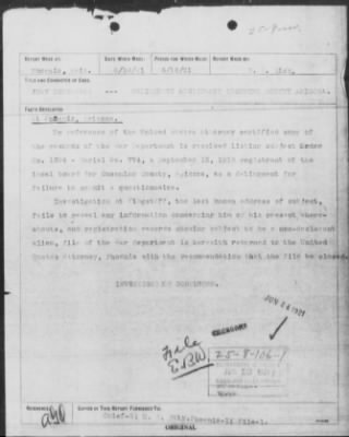 Thumbnail for Bureau Section Files, 1909-21 > DELINQUENT REGISTRANT (#25-8-106-1)