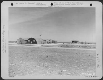 Thumbnail for Consolidated > 2nd Army Airways Communications Wing building area at an airbase at Meknes, Morocco.