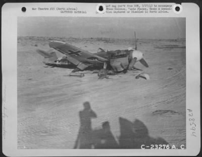 Thumbnail for Consolidated > North Africa-This ME 109 craked up in the North African desert after being shot down during a tangle with a U.S. fighter plane.