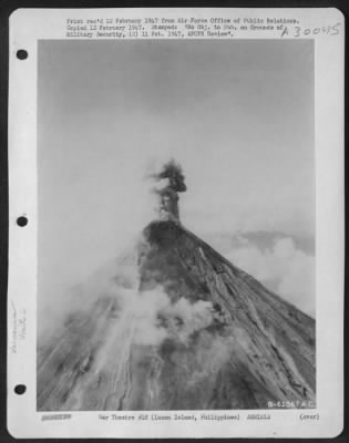 Consolidated > Mayon Volcano Erupts - This Series Of Photographs, Taken From A Douglas C-47 Skymaster Of The Army Air Forces' 15Th Weather Squadron In The Philippines, Graphically Depicts The Recent Eruption Of Mount Mayon On Luzon Island Of The Philippines.