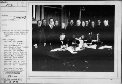 Thumbnail for 1918 > Secretary Of Navy Daniels And Bureau Chiefs In Conference