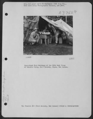 Thumbnail for Consolidated > Improvised Post Exchange of the 38th Bomb Group at 14-mile Strip, Port Moresby, Papua, New Guinea.