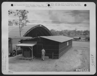 Thumbnail for Consolidated > Exterior view of the 27th Air Depot Group instrument shop at the Port Moresby Air Depot, Papua, New Guinea. 1943.