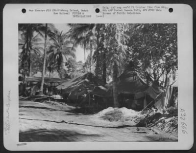 Thumbnail for Consolidated > Camp area of the 836th Aviation Engineer group on Middleburg Island, off the coast of Dutch New Guinea. August 1944.