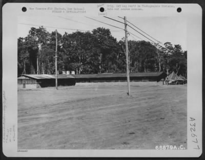 Thumbnail for Consolidated > Mess hall of the headquarter squadron and the 63rd Bomb Squadron, 43rd Bomb Group, at Nadzab, New Guinea. 25 May 1944.