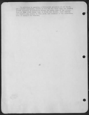 Thumbnail for Consolidated > In addition to applying a five-point procedure of air blockade against Hollandia, planes of the 5th Air Force kept our landing forces supplied by parachute during the early days of the occupation of this vital enemy base in Dutch New Guinea. Bomb