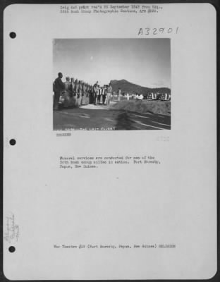 Thumbnail for Consolidated > Funeral services are conducted for men of the 38th Bomb Group killed in action. Port Moresby, Papua, New Guinea.