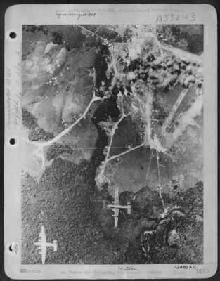 Consolidated > In Three Heavy Attacks, General Macarthur'S Bombers Demolished Or Irreparably Damaged 288 Enemy Planes On Japanese Airfields At Hollandia.  Here Consolidated B-24 Liberators Fly On After Pulverizing A Dispersal Area.