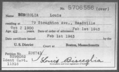 1943 > BISCEGLIA Louis