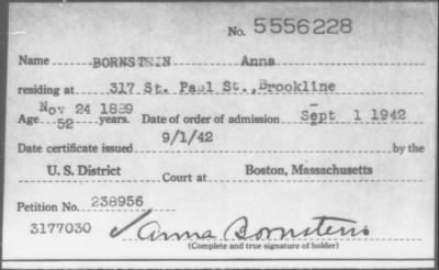 Thumbnail for 1942 > BORNSTEIN Anna