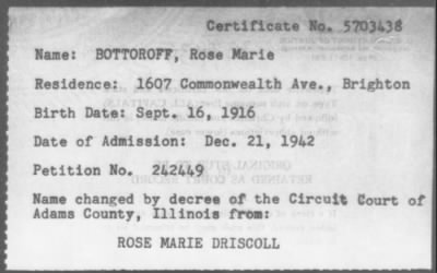 Thumbnail for 1942 > BOTTOROFF, Rose Marie