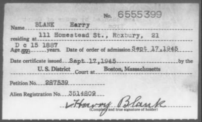 Thumbnail for 1945 > BLANK Harry