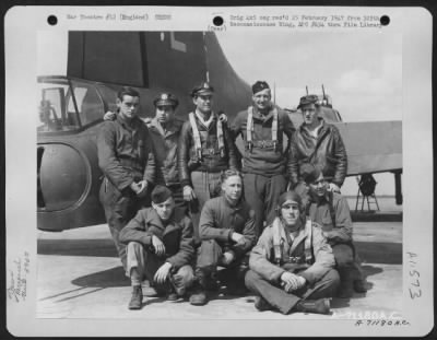 Thumbnail for General > Lt. Temple And Crew Of The Boeing B-17 "Flying Fortress" Of The 390Th Bomb Group Pose By Their Plane At Their Base In England On 20 April 1944.