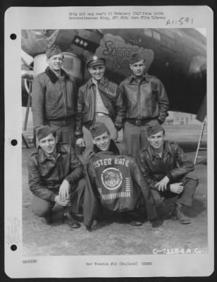 Thumbnail for General > Lt. Kurtz And Crew Of The Boeing B-17 "Sister Kate" Of The 390Th Bomb Group Pose By Their Plane At Their Base In England On 24 March 1945.