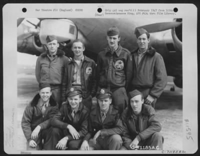 Thumbnail for General > Lt. Nuber And Crew Of The Boeing B-17 "Flying Fortress" Of The 390Th Bomb Group Pose By Their Plane At Their Base In England On 14 April 1945.