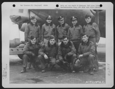 Thumbnail for General > Lt. Dotter And Crew Of The Boeing B-17 "Flying Fortress" Of The 390Th Bomb Group Pose By Their Plane At Their Base In England On 7 December 1944.