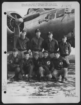 General > Lt. Davis And Crew Of The Boeing B-17 'The Diplomat' Of The 390Th Bomb Group Pose By Their Plane At Their Base In England On 4 January 1945.