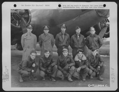 General > Capt. Harris And Crew Of The Boeing B-17 "Spot Remover" Of The 390Th Bomb Group Pose By Their Plane At Their Base In England On 24 December 1943.