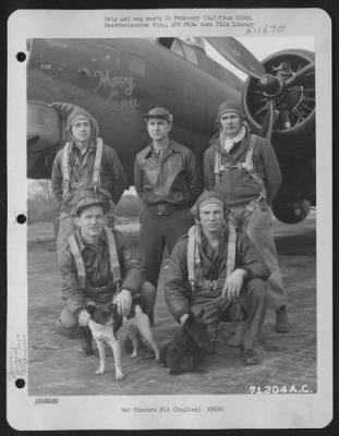 General > Lt. Wilkenson And Crew Of The Boeing B-17 'Mary Lou' Of The 390Th Bomb Group Pose By Their Plane At Their Base In England On 30 March 1944.