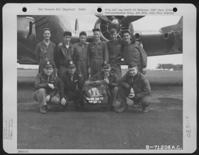 Thumbnail for General > Lt. Torrance And Crew Of The Boeing B-17 "Gun Shy" Of The 390Th Bomb Group Pose In Front Of Their Plane At Their Base In England On 20 September 1944.