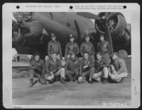 Thumbnail for Lt. Biesecker And Crew Of The Boeing B-17 "Flying Fortress" Of The 390Th Bomb Group Pose Beside Their Plane At Their Base In England On 15 March 1944. - Page 1