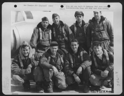 Thumbnail for General > Lt. Dognibene And Crew Of The Boeing B-17 "Flying Fortress" Of The 390Th Bomb Group Pose Beside Their Plane At Their Base In England On 13 April 1945.