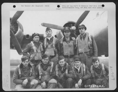 Thumbnail for General > Lt. Dognibene And Crew Of The Boeing B-17 "Flying Fortress" Of The 390Th Bomb Group Pose In Front Of Their Plane At Their Base In England On 25 February 1945.