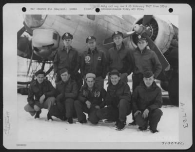 Thumbnail for General > Crew Of The 379Th Bomb Group Pose Beside A Boeing B-17 At An 8Th Air Force Base In England.  26 January 1945.