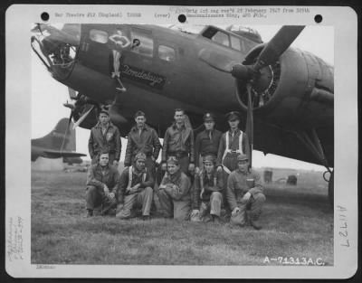 Thumbnail for General > Crew Of The 379Th Bomb Group Pose Beside The Boeing B-17 'Tondelayo' At An 8Th Air Force Base In England.