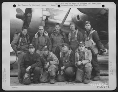 General > Crew Of The 379Th Bomb Group Pose Beside A Boeing B-17 At An 8Th Air Force Base In England.