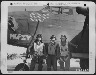 Thumbnail for General > Lt. Hoffman And Crew Of The 645Th Bomb Squadron, 410Th Bomb Group Pose Beside The Douglas A-20 'This Ain'T It' At A 9Th Air Force Base In England. 27 June 1944.