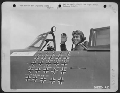 Fighter > Capt. Robert S. Johnson, 1201 "C" Street, Lawton, Oklahoma, top-scoring fighter pilot.