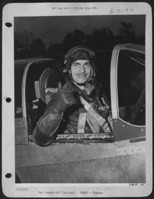 Thumbnail for Fighter > ENGLAND-Preparing for the take off on the first Britain to Russia Shuttle Mission-Capt. Howard Hively, of Ward, W. Va., taxis his 8th Fighter Command North American P-51 Mustang out to escort heavy bombers which attacked targets in central Germany