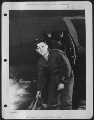 Gunner > T/Sgt. Peter Waranicha, radio operator and gunner, of 90 New Cranberry St., Hazelton, Penn.