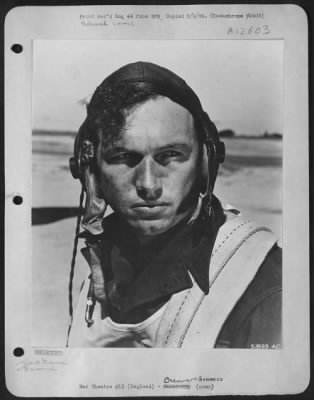 Thumbnail for Gunner > ENGLAND-Showing the strain of a mission over Berlin, is S/Sgt. Clarence E. Johnson of Douglas, Okla., waist gunner on a B-24 Liberator. Sgt. Johnson has 31 missions to his credit and holds the Air Medal with 3 Oak Leaf Clusters.