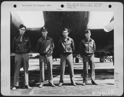 Thumbnail for General > Lt. Meyers And Crew Of The 439Nd Troop Carrier Pose In Front Of Their Douglas C-47 At An Airbase Somewhere In England.  5 July 1944.