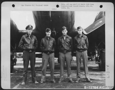 Thumbnail for General > Lt. Kunau And Crew Of The 439Nd Troop Carrier Pose In Front Of Their Douglas C-47 At An Airbase Somewhere In England.  5 July 1944.