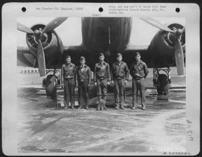 General > A Douglas C-47 Crew Of The 439Nd Troop Carrier Pose In Front Of Their Plane At An Airbase Somewhere In England.  9 July 1944.