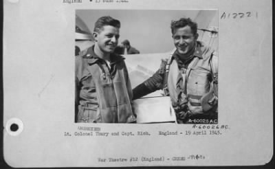 Thumbnail for Fighter > Lt. Colonel Thury And Capt. Rich.  England - 19 April 1945.