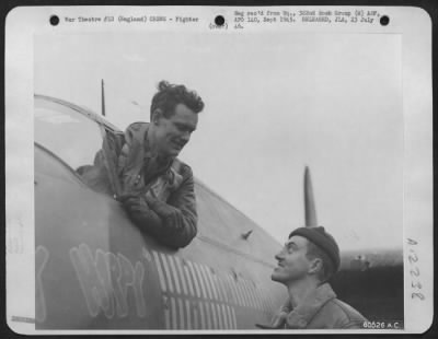 Fighter > Capt. Porter, With The 322Nd Bomb Group, Andrews Field, Essex, England, 1 Feb. 1944.  He Has Been Awarded The Distinguished Flying Cross.